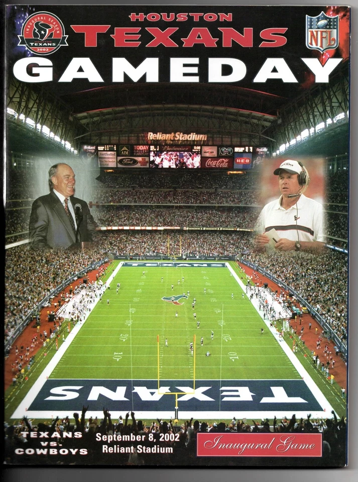 HOUSTON TEXANS GAMEDAY Inaugural Game Program - Sept 8 2002 - Texans vs. Cowboys - Image 1 of 1