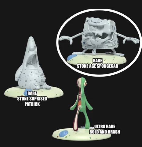 MIGHTY JAXX SPONGEBOB MEMES HIDDEN DISSECTIBLES: STONE AGE SPONGEGAR (Hidden 2) Cover