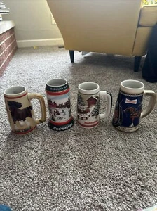 BUDWEISER KING OF BIERS ANHEUSER-BUSCH INKL. 4 BIERSTEINBECHER - Bild 1 von 18