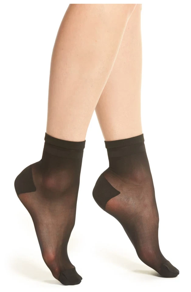 Women's Dkny Stripe Sheer Anklet, Size One Size - Black - Imagem 1 de 1