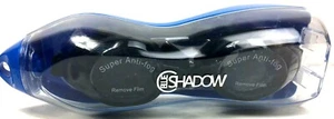 Blue Shadow Swimming Goggles Youth/Child Black Super Anti-Fog New In Case - Picture 1 of 7