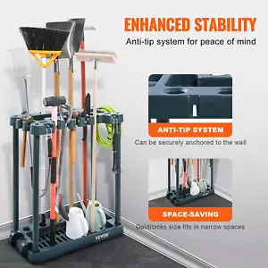 VEVOR Garden Tool Organizer, 10 Slots, Yard Tool Tower Rack for Garage Organizat - Picture 1 of 10