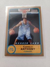 2003-2004 Topps Bazooka #240 Carmelo Anthony in blue RC gold parallel Nuggets