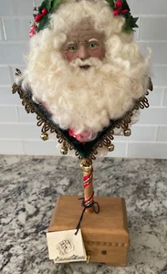 Lasting Endearments Lynn West Father Christmas Marotte Santa Music Box Signed - Picture 1 of 7
