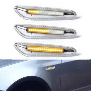 Clear Sequential LED Side Marker Blinker Lights For BMW E60 E92 E90 E88 E82 E87 - Picture 1 of 9