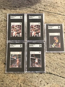 5-1986 Super Canasta Pegatina Española Larry Bird Magic Johnson SGC 2 Prisma Joya - Imagen 1 de 18