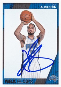 D.J. AUGUSTIN ORLANDO MAGIC SIGNED CARD PACERS THUNDER BULLS NUGGETS RAPTORS