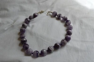 AMETHYST BEAD NECKLACE - Picture 1 of 3