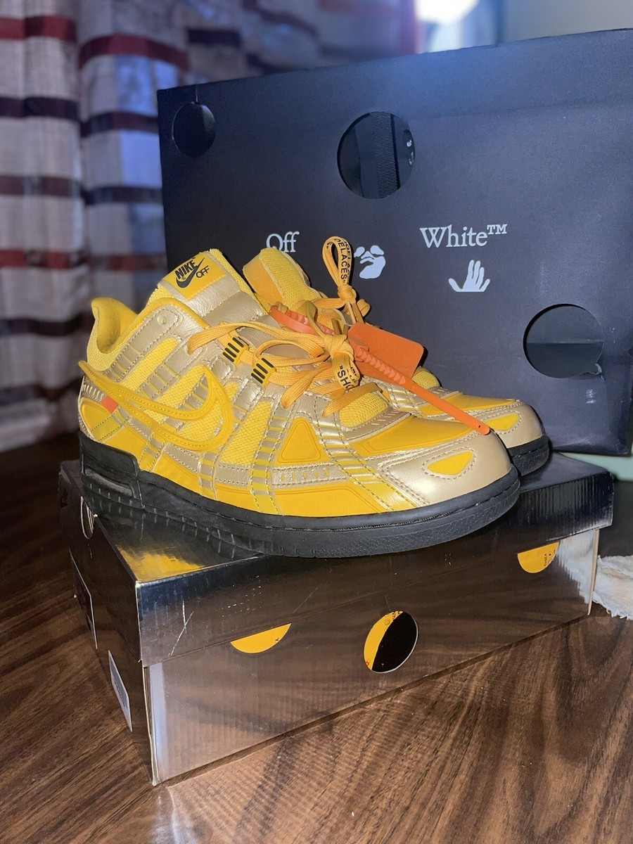 Nike Off-White x Air Rubber Dunk University Gold for Sale Nike Off-White x Air Rubber Dunk University Gold for Sale