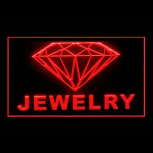 200040 Jewelry Diamond Present Display LED Neon Light Sign - Picture 1 of 7