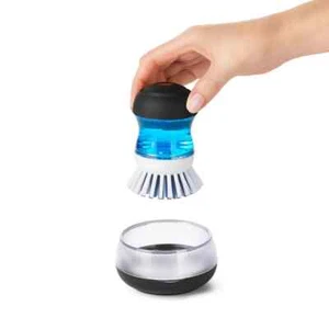 OXO Soap Dispensing Palm Brush Storage Set: Nylon Scrub Brush for Multi Black - Picture 1 of 3