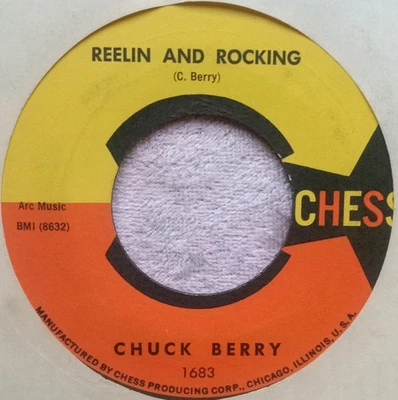 RARE LABEL PRESSING VARIETY orange yellow CHUCK BERRY Sweet Sixteen Reelin 1683 - Image 1 of 3