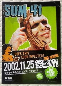 SUM 41 2002 Japan flyer mini-poster DOES THIS LOOK INFECTED? Blink 182 Rancid - Picture 1 of 3
