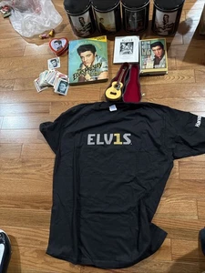 Massive Vintage Elvis Presley Lot 1978 Cards Books Guitar Rare Tshirt Tins - Picture 1 of 11
