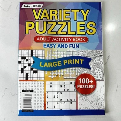 Take a Break Variety Puzzles Adult Activity Book Large Print Magazine A360media Foto 1 de 4