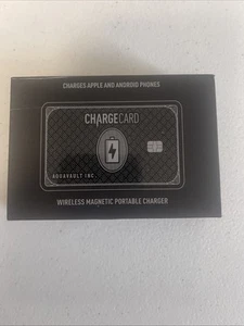 Aquavault Charge Card Portable Charger Credit Card Sized Thin 5000 mAh AV11 - Picture 1 of 4