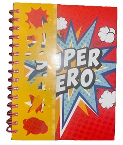 Super Hero Journal Notebook 8x6 With Stickers 80 Sheets. New Back To School - Picture 1 of 4