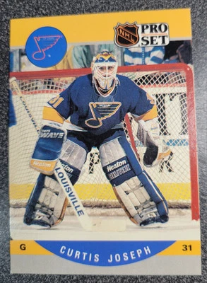 Tarjeta Curtis Joseph 1990 #638 temporada de novato NHL hockey sobre hielo St. Louis Blues de colección Foto 1 de 4