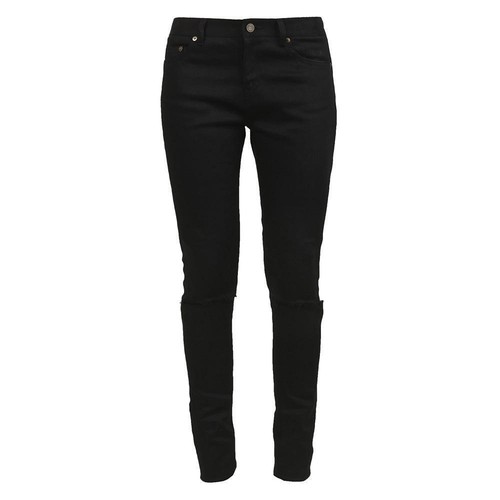 SAINT LAURENT (YSL) Jeans denim da donna Saint Laurent rivestiti skinny strappati neri