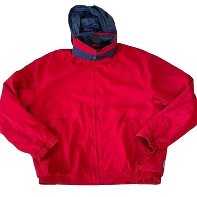 Chaqueta Pacific Trail Roja Sudadera con Capucha Talla Grande Seattle Cremallera Abrigo Cortavientos De Colección Foto 1 de 4