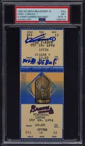 1999 Vladimir Guerrero Sr Signed Debut Full Ticket 9/19/96 Expos PSA 7 Auto 10 - Picture 1 of 2