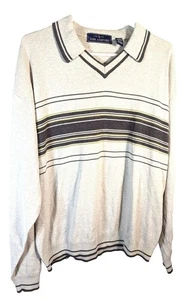 John Ashford Hombre Grande Vintage Suéter Tostado/Marrón Usado - Imagen 1 de 5