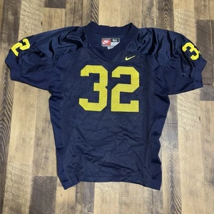 Vintage Nike Authentic Michigan Wolverines Pro Cut #32 Football Jersey 52 XXL - Picture 1 of 10