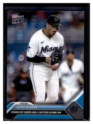 2023 Topps Now #606 Jesus Luzardo Blue Parallel Card #d 10/49 - Image 1 of 2