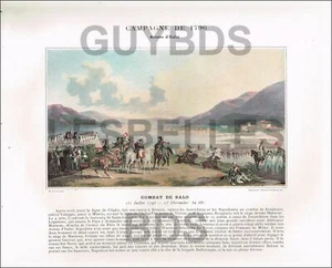 TYPOGRAVURE XIXe ARMéE NAPOLéON BONAPARTE 1796 COMBAT de SALO - Photo 1/1