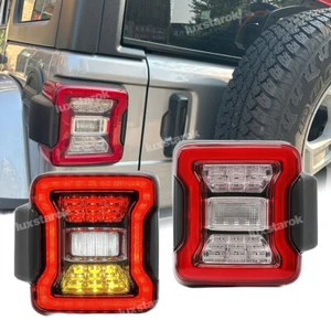 2PC For Jeep Wrangler JL JLU 2018-2024 LED Tail Light Assembly Brake Rear Lamp - Picture 1 of 8