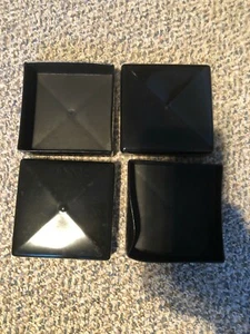 Confezione da 4 4x4 tubi quadrati estremità vinile coperchio post tubo gomma flessibile plastica - Foto 1 di 5