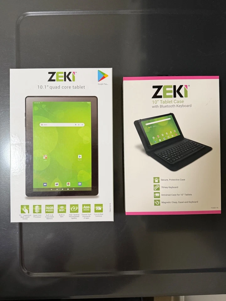 Tablet Zeki TBQG1031B, Wi-Fi, 10.1" Cuatro Núcleos (Paquete Funda Tablet con Teclado) Foto 1 de 3