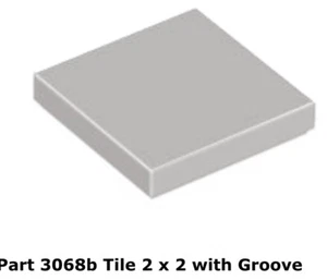 LEGO Part 1x 3068b Old Light Gray Tile 2 x 2 with Groove 7133 - Picture 1 of 1