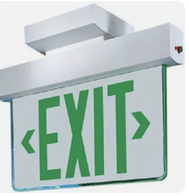 New Cooper Lighting ET1GU LGreen LED Edge-Lit Single Face EXIT Sign Sure-Lites - Image 1 of 4