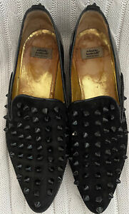 Women's  ROBERTO BOTTICELLI Limited  Black Spike Studs Suede Made Italy 36