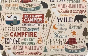 Set of 4 Same Plastic Printed Placemats,11"x17", FOREST, HIKING,CAMPING WORDS,HL - Picture 1 of 15