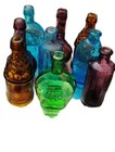 6 Vintage Embossed Wheaton Carnival Glass Mini Decanter Bottles Bitters/Horsesho