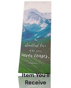 Double Sided Print Bible Verse Bookmark with Full Scripture, (2.4” x 6.1”) - Picture 1 of 7