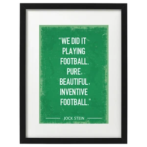 Jock Stein Glasgow Celtic Lissabon Löwen Zitat Kunstdruck / Poster - Bild 1 von 2