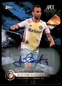 2016 Topps Apex MLS Autographs Blue #8 Justin Meram /99 
