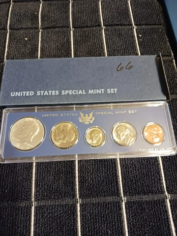 1966 Special Mint Set (SMS), 5 Proof-Like Coins, OGP--box and display [#88] Cover