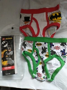 NEW BOYS LEGO BATMAN SIZE 4 UNDIES BRIEFS OPEN PACKAGE-2 PAIR JOKER RIDDLER - Picture 1 of 5