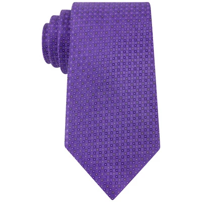 KENNETH COLE REACTION Purple Mini Square Silk Classic Tie - Image 1 of 3