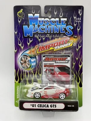 MUSCLE MACHINES '01 CELICA GTS  IMPORT TUNER  T03-14 1:64 Scale FREE SHIPPING - Image 1 of 4