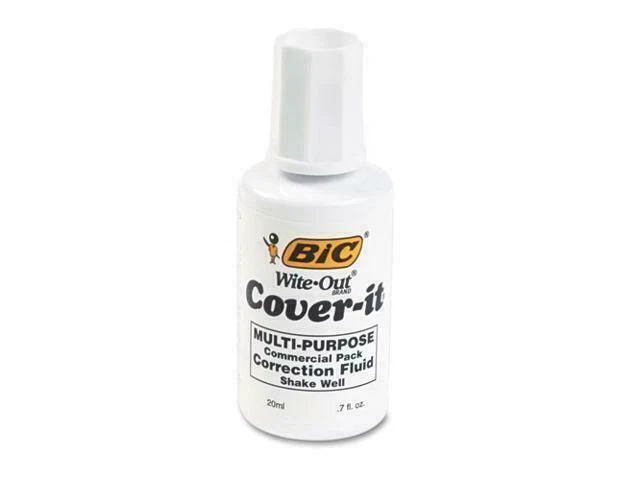 BIC Cover-it Correction Fluid - 7 fl oz (Case of 72)