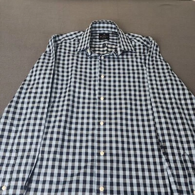 Camisa de sarga Ben Sherman para hombre vestido ajustado talla S color azul marino espiga  Foto 1 de 4