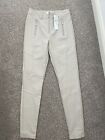Topshop Faux Leather Stone Trousers Size 8 Bnwt