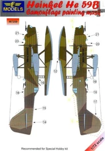 Juego de máscara de pintura de camuflaje LF Models 1/72 HEINKEL He-59B - Imagen 1 de 4