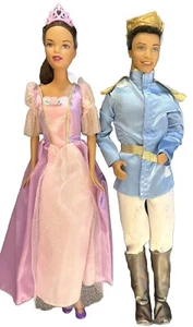 2003 Barbie Rapunzel & Prince Ken Dolls Fairy Tale Collection African American - Picture 1 of 6