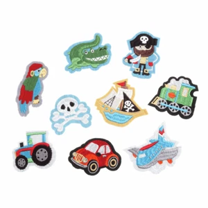 motifs Set 9 boy theme  on felt to glue or sew patch appliqué embroidery - Picture 1 of 1